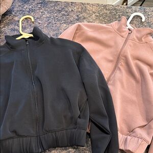 Black and Tan Zip-Up Jackets All in Motion